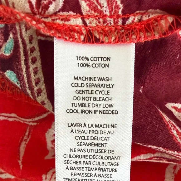 beachlunchlounge Red Floral Sleeveless Tunic with Printed Hem - Picture 4 of 5